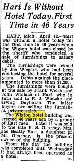 Hotel Wigton - Apr 1930 Article (newer photo)